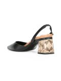 embellished sling back pumps