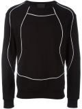 contrast piping sweatshirt