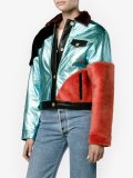 metallic colour block jacket