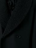 textured peaked lapel coat