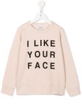 'your face' print sweatshirt