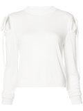 ribbon-tie knitted top