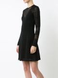pleated trim dress 