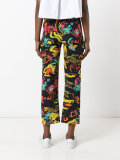 abstract print trousers