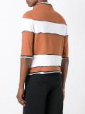 striped high neck T-shirt