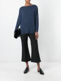 boat neck fine knit jumper