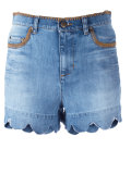 waved trim shorts 