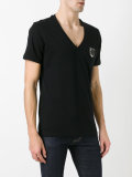 V-neck T-shirt with logo