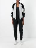 velvet panel track jacket