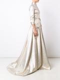 lamé trench gown
