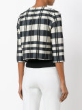 checked cropped jacket 