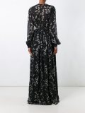 'birds' print long dress