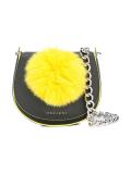 pompom saddle shoulder bag