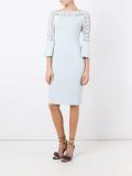 cut-off detailing fitted dress