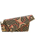 geometric print asymmetric clutch