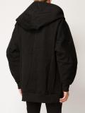 zipped neck hooded jacket