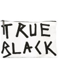 'true black' flat clutch bag