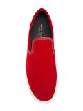 velvet slip-on sneakers