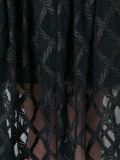 embroidered semi-sheer skirt