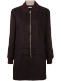 long layered bomber jacket