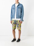 printed knee length shorts