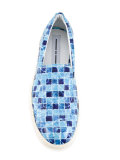 tile print slip-ons
