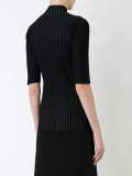 pleated cropped sleeves jumper 