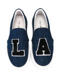 LA denim slip-on sneakers