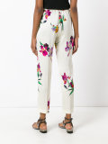 floral print cropped trousers