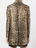 leopard print midi coat