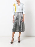 lace panel oversized shirt 