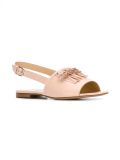 'Aian' sling back tassel detail flat sandals