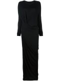 draped long dress