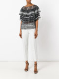 ruffled pattern blouse