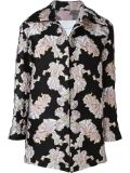 embroidered single-breasted coat