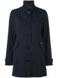 banded collar buttoned coat