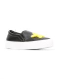 patched slip-on shoes