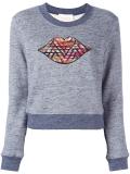 bisous applique sweatshirt
