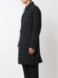 checked trench coat 