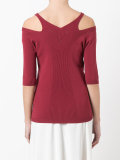 cut-out detail knitted blouse