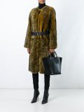 animal print shearling coat 