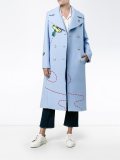 embroidered double breasted coat