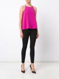 round neck flared blouse