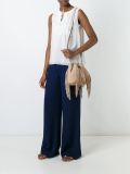 fringed bucket crossbody bag