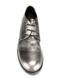 metallic lace-up shoes