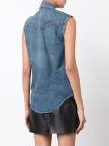 sleeveless denim shirt