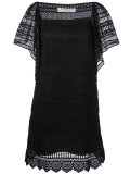 scalloped hem shift dress