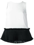pleated hem tank top