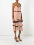 draped trim dress