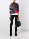 mix print roll neck jumper